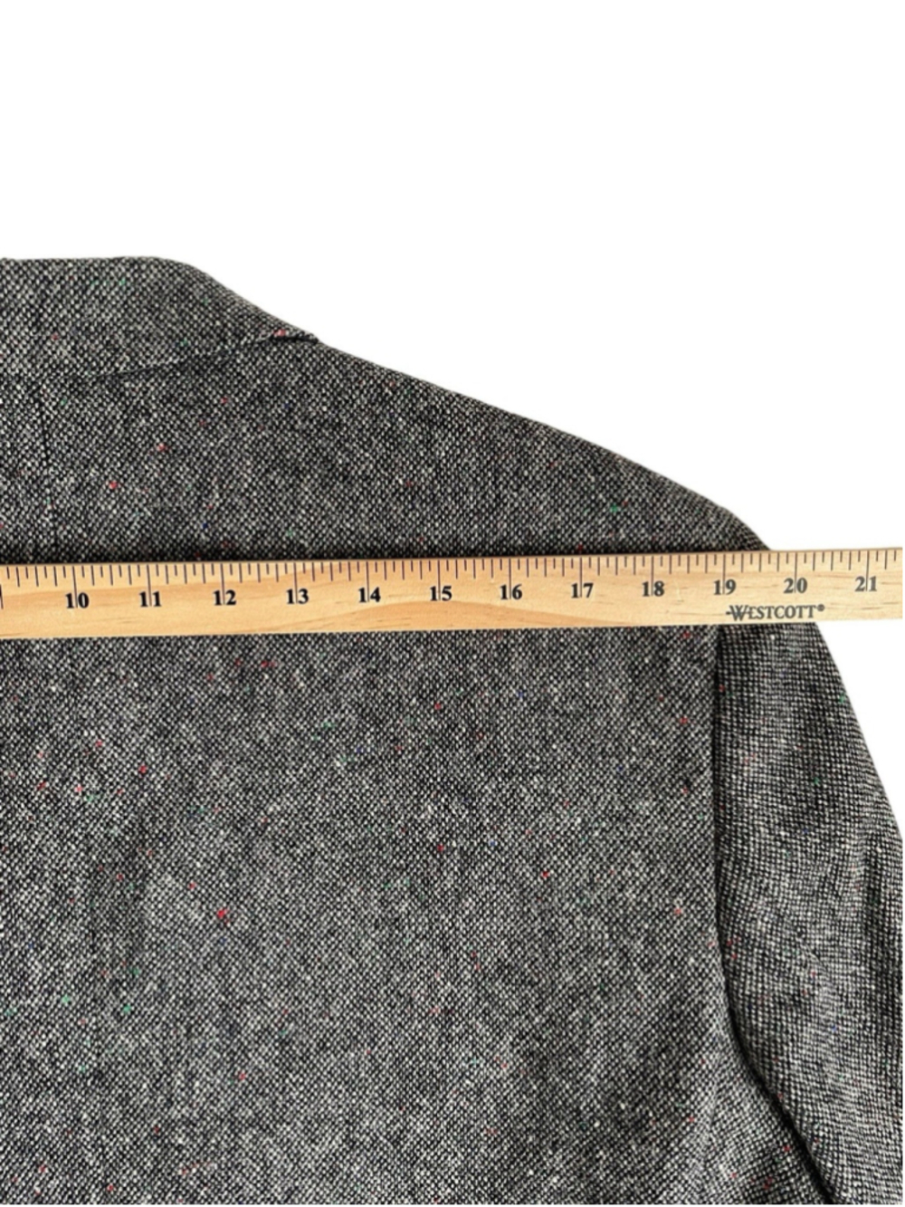 Magee Donegal Wool Tweed Blazer Jacket Mens 44S Sport Coat Gray - Picture 10 of 10